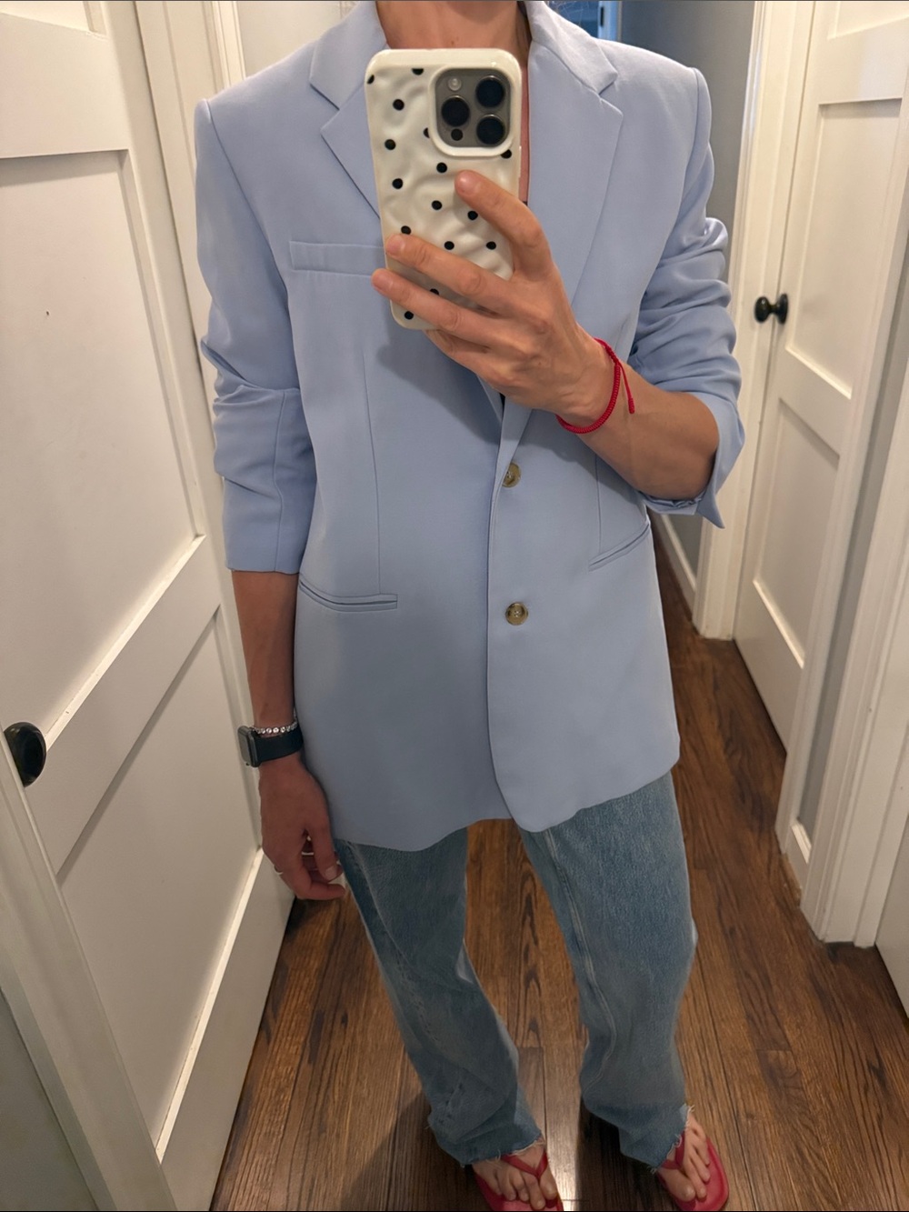 Zara Light Blue Tailored Blazer